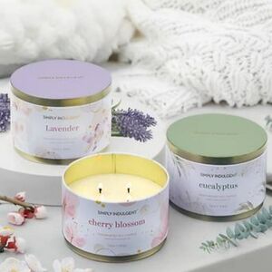 Simply indulgent candles 3pack set